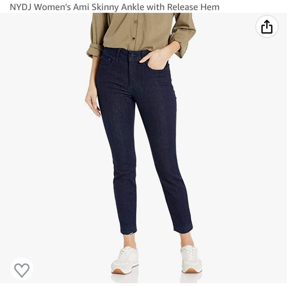 NWT NYDJ AMI premium denim Skinny ankle jeans in color rinse size 12 petite